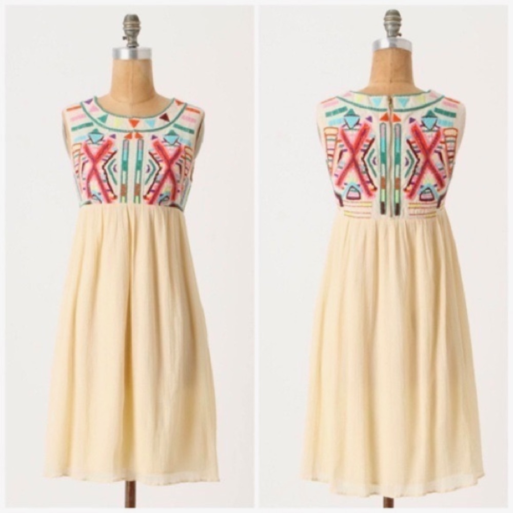 Anthropologie Contrasting Halves Dress